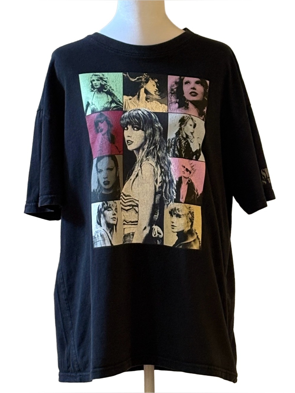 Taylor Swift The Eras Tour Graphic Concert Tee Oversized Black L